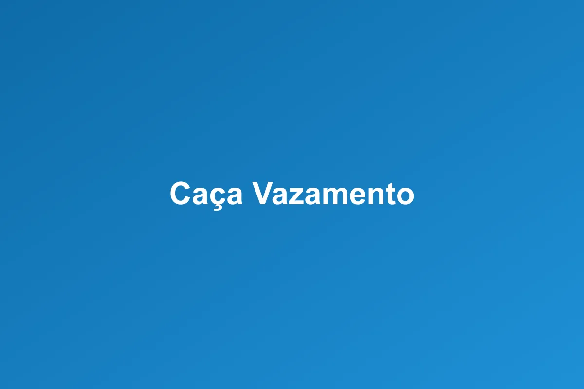 Caça-vazamento de Água em Manaus